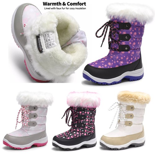 Kids boys girls snow boots - kids,